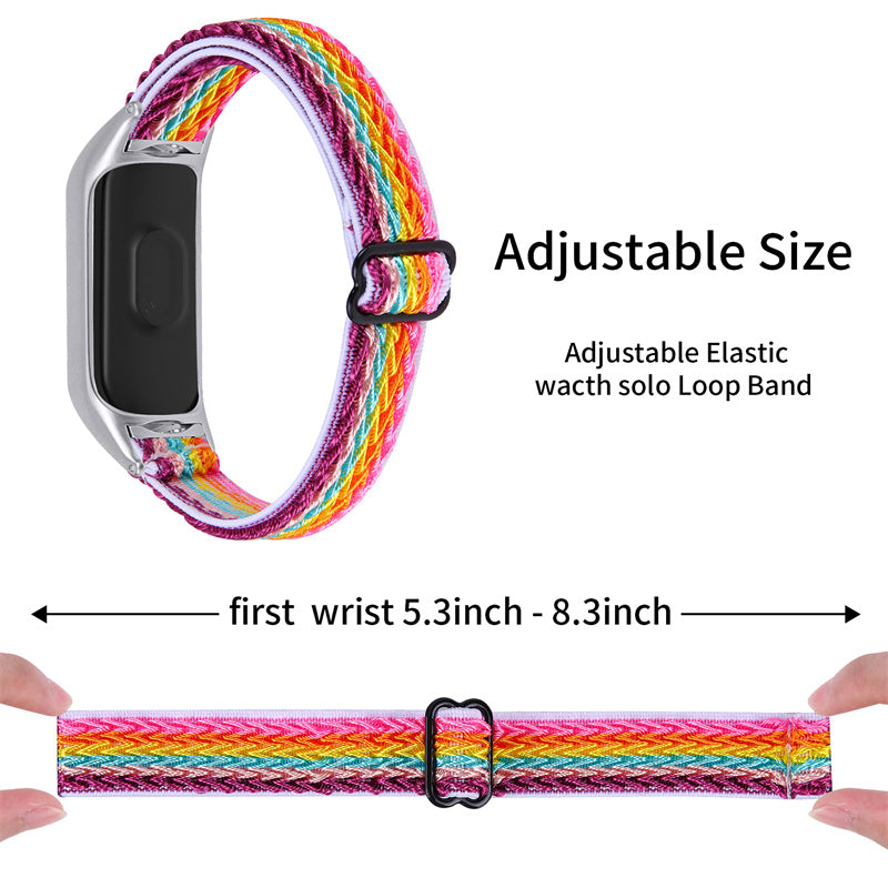 For Xiaomi Mi Band 7 Elastic Replacement Loop Band Nylon Stretch Braided Sport Adjustable Wristband Strap For Xiaomi Mi Band 7 Elastic Replacement Loop Band Nylon Stretch Braided Sport Adjustable Wristband Strap